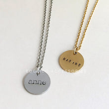 Load image into Gallery viewer, ROME Personalized Medium Disc Necklace
